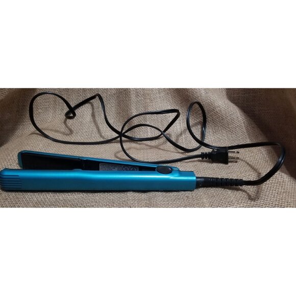 Watts Tourmaline Ceramic Flat Iron 1" Model HW-2403C Blue Adjustable Settings - Picture 9 of 9